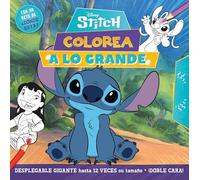 Stitch. ¡Colorea a lo grande!: Libro para colorear desplegable gigante (Disney. Lilo & Stitch)