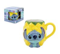 Stitch Disney Taza de cerámica 3D con diseño de personajes 3D de 14 onzas, cuenco de desayuno para niños coleccionable