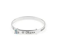 Stitch Girls - Pulsera de plata de ley Ohana Means Family, Plata de ley