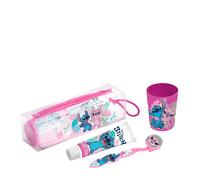 Set de higiene infantil Disney Stitch 4 piezas multicolor con neceser y accesorios