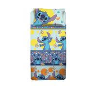 Stitch - Juego de sábanas para Cama de Plaza y Media, Juego de sábanas de Plaza y Media Disney, sábana encimera, sábana Bajera Ajustable, Funda de Almohada, Azul, Disney, 100% algodón, Producto
