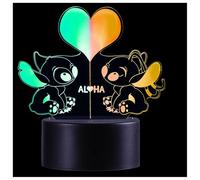 Stitch Lámpara Personajes 2 En 1, Luz Bicolor,3d lampada Control Remoto Touch Lilo&stitch Lampe Decorativa Para Habitación De Niños Anime Gadget Regalos Navideños,lampe De Cumpleaños (16 colores-1)