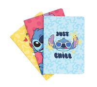 Stitch Libretas A5 - Pack Cuadernos A5 | 3 Cuadernos bonitos : Cuaderno punteado + Cuaderno hojas blancas + Cuaderno lineas (Tapas blandas, 64 págs cada uno)
