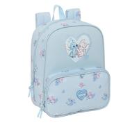 STITCH - Mochila Guardería, Adaptable a Carro, Fácil Limpieza, Ideal para Niños de Diferentes Edades, Cómoda y Versátil, Calidad y Resistencia, 22x10x27 cm