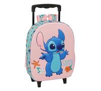 STITCH - Mochila Infantil 3D con Ruedas, Ideal para Niños de Diferentes Edades, Cómoda y Versátil, Calidad y Resistencia, 27x10x33 cm