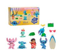 Stitch Movie Collectible 7 Figure Pack | 11 figuras de 2 pulgadas, decoración del hogar, juguetes para niños a partir de 3 años, juguetes coleccionables