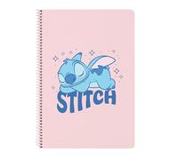 STITCH OHANA - Cuaderno 80 Hojas, Tapas Duras, Ideal para Niños de Diferentes Edades, Cómodo y Versátil, Calidad y Resistencia, 21.5x31 cm