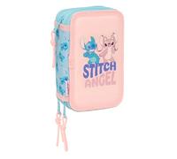 Estuche Escolar STITCH Ohana, Triple 37 Piezas