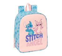 STITCH OHANA - Mochila Infantil, Mochila Niño, Mochila Escolar, Adaptable a Carro, Ideal para Guardería, Cómoda y Versátil, Calidad y Resistencia, 22x10x27 cm