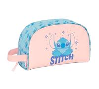 Stitch Ohana - Neceser Escolar Infantil Pequeño con Asa, Neceser Infantil, Adaptable a Carro, Ideal para Niños de 5 a 14 Años, Cómodo y Versátil, Calidad y Resistencia, 28x10x18 cm