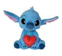 Simba - Disney Peluche Stitch Abrazando un Corazón, 25cm, Material Suave y Agradable, Auténtico Producto Oficial Disney, Adecuado Desde los Primeros Meses de Vida (6315876995X12)