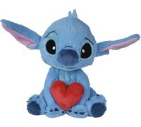 STITCH Peluche Corazón Ultra Suave Altura 25cm ORIGINAL Oficial DISNEY Simba