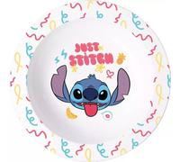 Stitch: Plato hondo de plástico apto para microondas.
