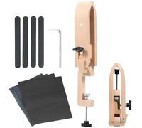Stitch Pony - Mesa plegable de madera de haya y cuero, para escritorio, con pinzas, ajustable, para costura, pony, herramientas profesionales de trabajo de cuero para manualidades, costura de cuero