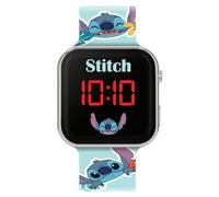 Stitch Reloj digital de cuarzo LED para niños con pulsera de silicona, azul, Disney, Azul, Disney, Azul 3, L