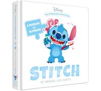 Stitch se brosse les dents: 5 grands puzzles 16 pièces