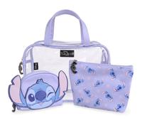 Stitch Set de neceseres de Viaje con Cremallera, Varios tamaños 3 uds. (Morado Stitch)