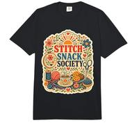 Stitch Snack Society Bordado Costura Comfort Colors Adult Heavyweight T-Shirt