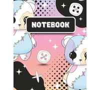 Stitch Teddy Notebook | Stitches Teddy Chaos Edition | 100-page 7x9" Composition Notebook with Doodle and Coloring Elements | Lined Journal for Notes, Lists & Creativity