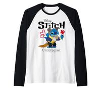 Stitch Until The Last Petal Falls Valentine Camiseta Manga Raglan