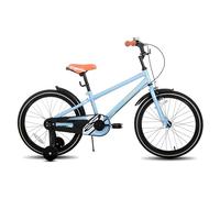 STITCH Vintage - Bicicleta para niños de 18 pulgadas para niños y niñas de 6-8 años, bicicleta para niños con estabilizadores y soporte, color: azul