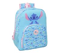 STITCH WAVES - Mochila Escolar Niño, Mochila Niño, Mochila Infantil, Adaptable a Carro, Ideal para Niños en Edad Escolar, Cómoda y Versátil, Calidad y Resistencia, 33x14x42 cm