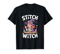 Stitch Witch Fun Crafty Sewing Entusiasta Camiseta