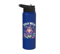 Stitch Witch Sewing Magic Encantador Diversión Stainless Steel Insulated Water Bottle