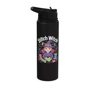 Stitch Witch Sewing Magic Encantador Diversión Stainless Steel Insulated Water Bottle