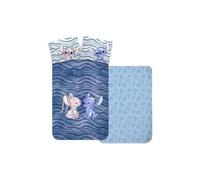 BrandMac Juego de cama bebé Stitch & Angel – Funda nórdica 100×135 cm + funda 40×60 cm, reversible