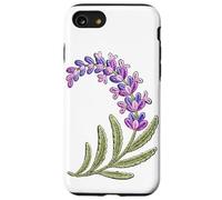 Stitches Embroidery Art Lavanda Flores Carcasa para iPhone SE (2020) / 7 / 8