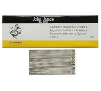 Stitchtight - John James Saddlers - Agujas de arnés estilo L3912 utilizadas para trabajos de artesanía de cuero cosido a mano (L3912 tamaño 001)