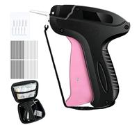 Stitchy Quick Clothing Fixer, mini pistola de puntada para ropa, pistola de etiquetado de puntadas de ropa con funda, herramienta de costura con 6 agujas, 1500 negro y 1500 blanco de 5 mm microcierres