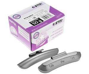 Stix 50 pesas de impacto de 50 g para llantas de acero - Pesos de equilibrio de zinc ZN/S - Pesos de equilibrio para neumáticos y ruedas - Pesos de rueda