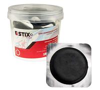 Stix 90 Parches de Goma de 52mm para Reparación de Neumáticos | Para vulcanización, fabricados en goma, ideales para pinchazos, kit de 90 unidades