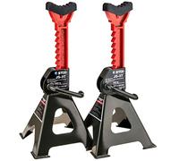 STIX Automotive Equipment Caballete 3T 3000 kg JS-3T con protección de goma (2 unidades x 3 toneladas con goma)