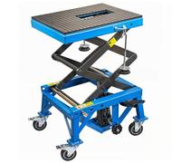 STIX Elevador hidráulico para motocicleta, 140 kg, con ruedas SRM-01, altura ajustable de 350 a 870 mm, para moto, quad, ATV, mesa de elevación móvil