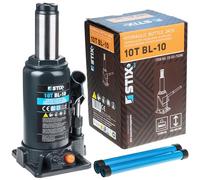 STIX Gato hidráulico para botellas BL-10 con capacidad de carga de 10 toneladas, altura de elevación de 200 a 405 mm