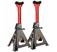 Stix Tool JS-6T PIN - Caballetes de carga de 6 toneladas, altura regulable 385-560 mm, con pernos de seguridad, 2 unidades de caballetes para taller