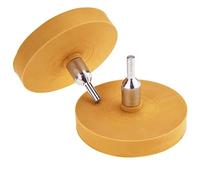 STIX Juego de 2 Discos de Goma Borrador 88 mm con 2 Adaptadores | Elimina vinilos y restos de pegamento, apto para taladro, protege la pintura de arañazos