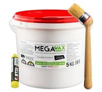 Stix Juego de montaje de neumáticos de 3 piezas - 5 kg de pasta de montaje de neumáticos MEGA Wax, pinceles profesionales y tiza para neumáticos - Set completo para cambio de neumáticos y suministros
