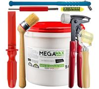 Stix Juego de montaje de neumáticos de 8 piezas - pasta de montaje de 5 kg, cepillo, raspador, tiza, herramientas de válvula, alicates de equilibrio y rodillo de presión