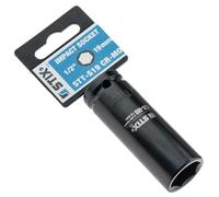 STIX STT-S19 - Bujes de choque (1/2", 17, 19 mm, longitud 78 mm, acero CR-MO, para llave de impacto neumática)
