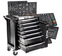Stix UltimatePro B7/TS1 carrito de taller con 267 herramientas Cr-V, 7 cajones, cajón de carga, placa de acero inoxidable, con cerradura