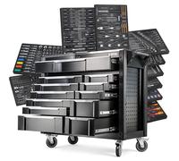 Stix UltimatePro D12/TS2 - Carro de herramientas con juego de herramientas Cr-V de 451 piezas, 12 cajones, encimera de acero inoxidable, paredes laterales perforadas