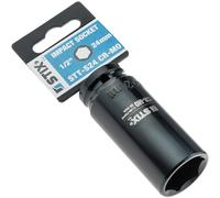 STIX Vaso de impacto 1/2 pulgada 24 mm de longitud 78 mm en CR MO para llave neumática de alta resistencia uso profesional y taller