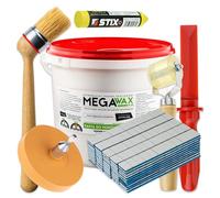 Stix ZW 9 Juego completo de accesorios para montaje de neumáticos, 7 piezas, pasta de montaje de 5 kg, pesas adhesivas, rodillo de presión y herramienta de limpieza de llantas