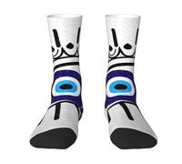 STJUGJ Calcetines de papel pintado floral con estampado completo, ajuste elástico transpirable, contraste elegante en los dedos para uso diario y deportivo, Mal de ojo, Altoa única