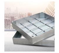 Stless - Cubierta de acero para boca de 30 x 30 cm, resistente a la intemperie e invisible, para patios, jardines, escuelas, patios, solución de acceso duradera y segura