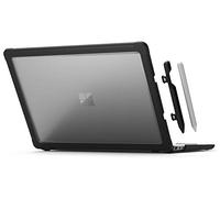 STM Bags Dux Case - Carcasa para Microsoft Surface Laptop 5/4/3/2 (13,5"), Color Negro y Transparente (Soporte para Surface Pen, Parte Trasera Transparente, Patas de Goma, diseñada para Surface)